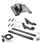 For 2001-2006 GMC Sierra 3500 Custom Industry Standard Above Bed Rail Kit + 25K Pro Series Gooseneck Hitch + In-Bed Wiring (For 6-1/2' and 8 foot Bed, w/o Factory Puck System Models) By Reese