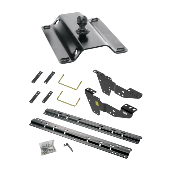 For 1999-2004 GMC Sierra 2500 Custom Industry Standard Above Bed Rail Kit + 25K Pro Series Gooseneck Hitch (For 5'8 or Shorter Bed (Sidewinder Required), w/o Factory Puck System Models) By Reese