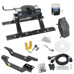 For 2011-2019 Chevrolet Silverado 2500 HD Custom Industry Standard Above Bed Rail Kit + 20K Fifth Wheel + In-Bed Wiring + King Pin Lock + Base Rail Lock + 10" Lube Plate + Fifth Wheel Cover + Lube (For 6-1/2' and 8 foot Bed, Except w/OEM HD Towing Pr