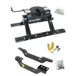 For 2011-2019 Chevrolet Silverado 2500 HD Custom Industry Standard Above Bed Rail Kit + 20K Fifth Wheel + King Pin Lock (For 6-1/2' and 8 foot Bed, Except w/OEM HD Towing Prep Package, w/o Factory Puck System Models) By Reese