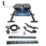 For 2011-2019 Chevrolet Silverado 3500 HD Custom Industry Standard Above Bed Rail Kit + Reese M5 20K Fifth Wheel + In-Bed Wiring (For 5'8 or Shorter Bed (Sidewinder Required), Except w/OEM HD Towing Prep Package, w/o Factory Puck System Models) By Reese