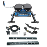 For 2011-2019 Chevrolet Silverado 3500 HD Custom Industry Standard Above Bed Rail Kit + Reese M5 27K Fifth Wheel + In-Bed Wiring (For 5'8 or Shorter Bed (Sidewinder Required), Except w/OEM HD Towing Prep Package, w/o Factory Puck System Models) By Reese