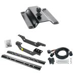 For 2011-2019 Chevrolet Silverado 3500 HD Custom Industry Standard Above Bed Rail Kit + 25K Pro Series Gooseneck Hitch + In-Bed Wiring (For 6-1/2' and 8 foot Bed, Except w/OEM HD Towing Prep Package, w/o Factory Puck System Models) By Reese