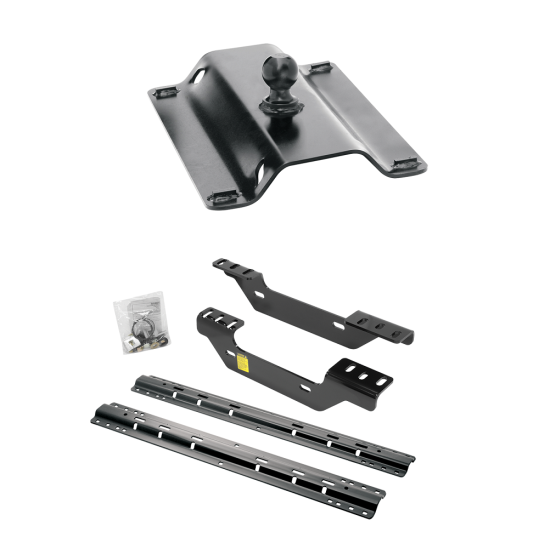 For 2011-2019 Chevrolet Silverado 3500 HD Custom Industry Standard Above Bed Rail Kit + 25K Pro Series Gooseneck Hitch (For 5'8 or Shorter Bed (Sidewinder Required), Except w/OEM HD Towing Prep Package, w/o Factory Puck System Models) By Reese