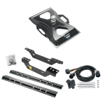 For 2011-2019 Chevrolet Silverado 3500 HD Custom Industry Standard Above Bed Rail Kit + 25K Reese Gooseneck Hitch + In-Bed Wiring (For 5'8 or Shorter Bed (Sidewinder Required), Except w/OEM HD Towing Prep Package, w/o Factory Puck System Models) By Reese