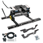 For 2017-2022 Ford F-250 Super Duty Custom Industry Standard Above Bed Rail Kit + 16K Fifth Wheel + Square Slider + In-Bed Wiring (For 6-1/2' or Shorter Bed, Except Dual Rear Wheel or Cab & Chassis, w/o Factory Puck System Models) By Reese