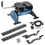 For 2017-2022 Ford F-250 Super Duty Custom Industry Standard Above Bed Rail Kit + Reese M5 20K Fifth Wheel + In-Bed Wiring (For 5'8 or Shorter Bed (Sidewinder Required), Except Dual Rear Wheel or Cab & Chassis, w/o Factory Puck System Models) By Reese