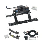 For 2004-2014 Ford F-150 Custom Industry Standard Above Bed Rail Kit + 20K Fifth Wheel + In-Bed Wiring (For 6-1/2' and 8 foot Bed, w/o Factory Puck System Models) By Reese