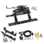 For 1999-2010 Ford F-250 Super Duty Custom Industry Standard Above Bed Rail Kit + 20K Fifth Wheel + In-Bed Wiring + King Pin Lock (For 5'8 or Shorter Bed (Sidewinder Required), Except Cab & Chassis, w/o Factory Puck System Models) By Reese