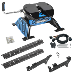 For 1999-2010 Ford F-250 Super Duty Custom Industry Standard Above Bed Rail Kit + Reese M5 20K Fifth Wheel + In-Bed Wiring (For 5'8 or Shorter Bed (Sidewinder Required), Except Cab & Chassis, w/o Factory Puck System Models) By Reese