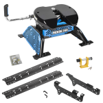 For 1999-2010 Ford F-250 Super Duty Custom Industry Standard Above Bed Rail Kit + Reese M5 20K Fifth Wheel + King Pin Lock (For 5'8 or Shorter Bed (Sidewinder Required), Except Cab & Chassis, w/o Factory Puck System Models) By Reese