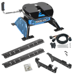 For 1999-2010 Ford F-250 Super Duty Custom Industry Standard Above Bed Rail Kit + Reese M5 27K Fifth Wheel + In-Bed Wiring (For 5'8 or Shorter Bed (Sidewinder Required), Except Cab & Chassis, w/o Factory Puck System Models) By Reese