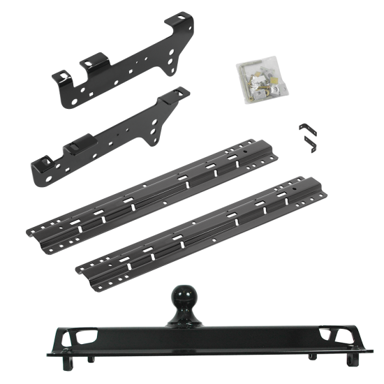 For 1999-2010 Ford F-250 Super Duty Custom Industry Standard Above Bed Rail Kit + 25K Pro Series Gooseneck Hitch (For 5'8 or Shorter Bed (Sidewinder Required), Except Cab & Chassis, w/o Factory Puck System Models) By Reese