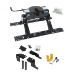 For 2007-2021 Toyota Tundra Custom Industry Standard Above Bed Rail Kit + 20K Fifth Wheel + King Pin Lock (For 5'8 or Shorter Bed (Sidewinder Required), w/o Factory Puck System Models) By Reese