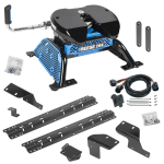 For 2007-2021 Toyota Tundra Custom Industry Standard Above Bed Rail Kit + Reese M5 20K Fifth Wheel + In-Bed Wiring (For 5'8 or Shorter Bed (Sidewinder Required), w/o Factory Puck System Models) By Reese