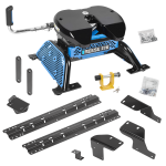 For 2007-2021 Toyota Tundra Custom Industry Standard Above Bed Rail Kit + Reese M5 27K Fifth Wheel + King Pin Lock (For 5'8 or Shorter Bed (Sidewinder Required), w/o Factory Puck System Models) By Reese