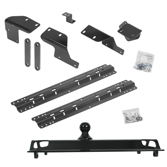 For 2007-2021 Toyota Tundra Custom Industry Standard Above Bed Rail Kit + 25K Pro Series Gooseneck Hitch (For 5'8 or Shorter Bed (Sidewinder Required), w/o Factory Puck System Models) By Reese