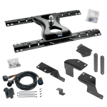 For 2007-2021 Toyota Tundra Custom Industry Standard Above Bed Rail Kit + 25K Reese Gooseneck Hitch + In-Bed Wiring (For 5'8 or Shorter Bed (Sidewinder Required), w/o Factory Puck System Models) By Reese