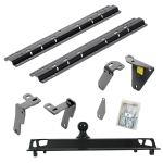 For 2013-2024 RAM 3500 Custom Industry Standard Above Bed Rail Kit + 25K Pro Series Gooseneck Hitch (For 5'8 or Shorter Bed (Sidewinder Required), w/o Factory Puck System Models) By Reese