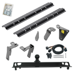 For 2013-2024 RAM 3500 Custom Industry Standard Above Bed Rail Kit + 25K Pro Series Gooseneck Hitch + In-Bed Wiring (For 5'8 or Shorter Bed (Sidewinder Required), w/o Factory Puck System Models) By Reese