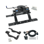 For 2015-2020 Ford F-150 Custom Industry Standard Above Bed Rail Kit + 20K Fifth Wheel + In-Bed Wiring (For 5'8 or Shorter Bed (Sidewinder Required), Except Raptor, w/o Factory Puck System Models) By Reese