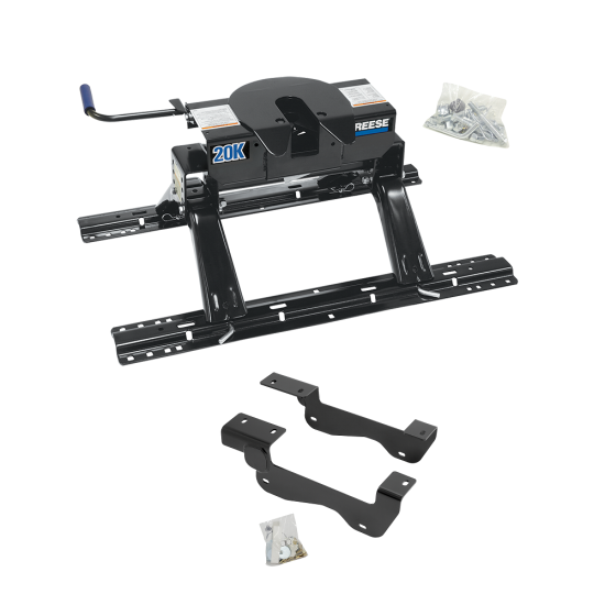 For 2015-2020 Ford F-150 Custom Industry Standard Above Bed Rail Kit + 20K Fifth Wheel (For 5'8 or Shorter Bed (Sidewinder Required), Except Raptor, w/o Factory Puck System Models) By Reese