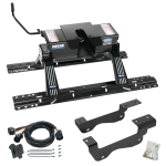 For 2015-2020 Ford F-150 Custom Industry Standard Above Bed Rail Kit + 16K Fifth Wheel + In-Bed Wiring (For 5'8 or Shorter Bed (Sidewinder Required), Except Raptor, w/o Factory Puck System Models) By Reese