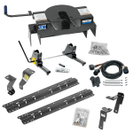 For 2010-2012 Dodge Ram 2500 Custom Industry Standard Above Bed Rail Kit + 20K Fifth Wheel + Square Slider + In-Bed Wiring (For 6-1/2' or Shorter Bed, Except w/Gas Engines w/Overload Springs, w/o Factory Puck System Models) By Reese