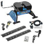 For 2010-2012 Dodge Ram 3500 Custom Industry Standard Above Bed Rail Kit + Reese M5 27K Fifth Wheel + In-Bed Wiring (For 5'8 or Shorter Bed (Sidewinder Required), Except w/Gas Engines w/Overload Springs, w/o Factory Puck System Models) By Reese