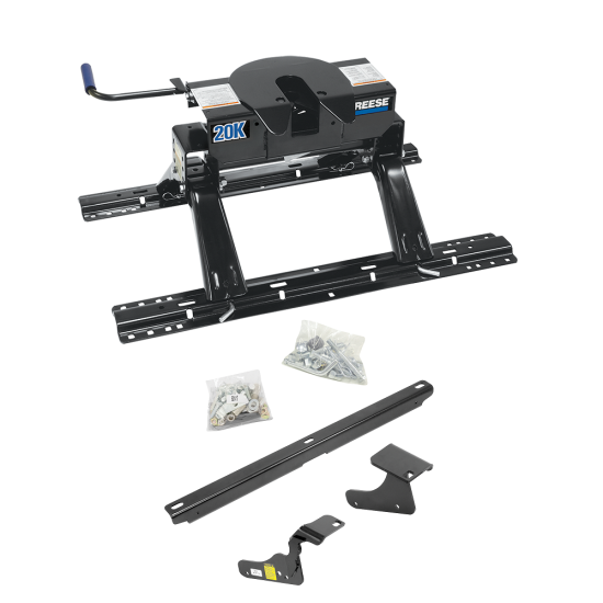 For 2009-2010 Dodge Ram 1500 Custom Industry Standard Above Bed Rail Kit + 20K Fifth Wheel (For 5'8 or Shorter Bed (Sidewinder Required), w/o Factory Puck System Models) By Reese