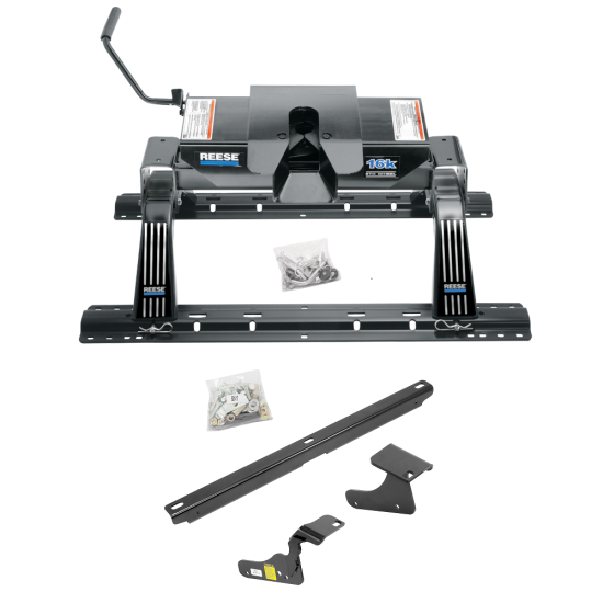 For 2009-2010 Dodge Ram 1500 Custom Industry Standard Above Bed Rail Kit + 16K Fifth Wheel (For 5'8 or Shorter Bed (Sidewinder Required), w/o Factory Puck System Models) By Reese