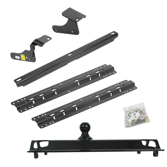 For 2011-2018 RAM 1500 Custom Industry Standard Above Bed Rail Kit + 25K Pro Series Gooseneck Hitch (For 5'8 or Shorter Bed (Sidewinder Required), w/o Factory Puck System Models) By Reese