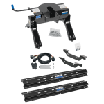 For 2011-2019 Chevrolet Silverado 3500 HD Custom Outboard Above Bed Rail Kit + 20K Fifth Wheel + In-Bed Wiring (For 5'8 or Shorter Bed (Sidewinder Required), Except w/OEM HD Towing Prep Package, w/o Factory Puck System Models) By Reese