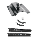 For 2011-2019 Chevrolet Silverado 3500 HD Custom Outboard Above Bed Rail Kit + 25K Pro Series Gooseneck Hitch (For 5'8 or Shorter Bed (Sidewinder Required), Except w/OEM HD Towing Prep Package, w/o Factory Puck System Models) By Reese