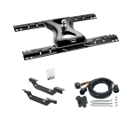 For 2011-2019 Chevrolet Silverado 3500 HD Custom Outboard Above Bed Rail Kit + 25K Reese Gooseneck Hitch + In-Bed Wiring (For 5'8 or Shorter Bed (Sidewinder Required), Except w/OEM HD Towing Prep Package, w/o Factory Puck System Models) By Reese