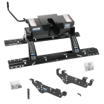 For 1999-2010 Ford F-250 Super Duty Custom Outboard Above Bed Rail Kit + 16K Fifth Wheel (For 5'8 or Shorter Bed (Sidewinder Required), Except Cab & Chassis, w/o Factory Puck System Models) By Reese