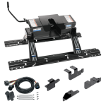 For 2014-2024 RAM 2500 Custom Outboard Above Bed Rail Kit + 16K Fifth Wheel + In-Bed Wiring (For 6-1/2' and 8 foot Bed, w/o Factory Puck System Models) By Reese