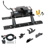 For 2014-2024 RAM 2500 Custom Outboard Above Bed Rail Kit + 16K Fifth Wheel + In-Bed Wiring + King Pin Lock (For 6-1/2' and 8 foot Bed, w/o Factory Puck System Models) By Reese