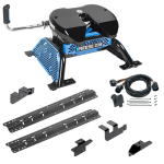 For 2014-2024 RAM 2500 Custom Outboard Above Bed Rail Kit + Reese M5 27K Fifth Wheel + In-Bed Wiring (For 6-1/2' and 8 foot Bed, w/o Factory Puck System Models) By Reese