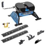 For 2014-2024 RAM 2500 Custom Outboard Above Bed Rail Kit + Reese M5 27K Fifth Wheel + King Pin Lock (For 6-1/2' and 8 foot Bed, w/o Factory Puck System Models) By Reese