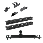 For 2014-2024 RAM 2500 Custom Outboard Above Bed Rail Kit + 25K Pro Series Gooseneck Hitch (For 5'8 or Shorter Bed (Sidewinder Required), w/o Factory Puck System Models) By Reese