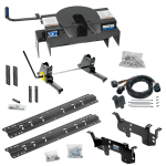 For 2003-2010 Dodge Ram 2500 Custom Outboard Above Bed Rail Kit + 20K Fifth Wheel + Square Slider + In-Bed Wiring (For 6-1/2' or Shorter Bed, w/o Factory Puck System Models) By Reese