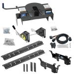 For 2003-2010 Dodge Ram 2500 Custom Outboard Above Bed Rail Kit + 20K Fifth Wheel + Round Tube Slider + In-Bed Wiring (For 6-1/2' or Shorter Bed, w/o Factory Puck System Models) By Reese