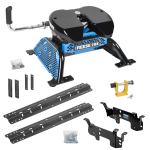 For 2003-2010 Dodge Ram 2500 Custom Outboard Above Bed Rail Kit + Reese M5 20K Fifth Wheel + King Pin Lock (For 5'8 or Shorter Bed (Sidewinder Required), w/o Factory Puck System Models) By Reese