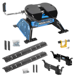 For 2003-2010 Dodge Ram 2500 Custom Outboard Above Bed Rail Kit + Reese M5 27K Fifth Wheel + King Pin Lock (For 5'8 or Shorter Bed (Sidewinder Required), w/o Factory Puck System Models) By Reese