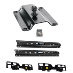 For 2020-2024 GMC Sierra 1500 Custom Outboard Above Bed Rail Kit + 25K Pro Series Gooseneck Hitch (For 5'8 or Shorter Bed (Sidewinder Required), w/o Factory Puck System Models) By Reese