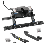 For 2011-2016 Ford F-450 Super Duty Custom Outboard Above Bed Rail Kit + 16K Fifth Wheel (For 5'8 or Shorter Bed (Sidewinder Required), Except Cab & Chassis, w/o Factory Puck System Models) By Reese