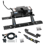 For 2011-2016 Ford F-350 Super Duty Custom Outboard Above Bed Rail Kit + 16K Fifth Wheel + In-Bed Wiring (For 5'8 or Shorter Bed (Sidewinder Required), Except Cab & Chassis, w/o Factory Puck System Models) By Reese