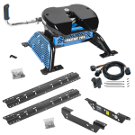 For 2011-2016 Ford F-450 Super Duty Custom Outboard Above Bed Rail Kit + Reese M5 20K Fifth Wheel + In-Bed Wiring (For 5'8 or Shorter Bed (Sidewinder Required), Except Cab & Chassis, w/o Factory Puck System Models) By Reese