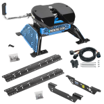 For 2011-2016 Ford F-450 Super Duty Custom Outboard Above Bed Rail Kit + Reese M5 27K Fifth Wheel + In-Bed Wiring (For 5'8 or Shorter Bed (Sidewinder Required), Except Cab & Chassis, w/o Factory Puck System Models) By Reese